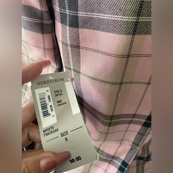 Gorgeous Pink & Khaki Plaid Blazer - Picture 8 of 11